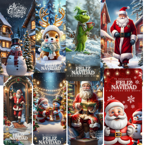 Funda Forro Puerta Navidad MUÑECO NIEVE